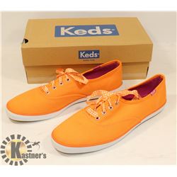 NEW LADIES SZ 8 ORANGE KEDS SHOES
