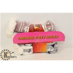 2PK LADIES HEAT WAVE SLIPPER SOCKS