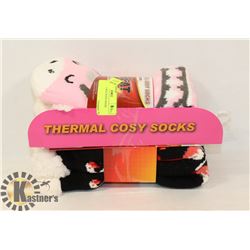 2PK LADIES HEAT WAVE SLIPPER SOCKS