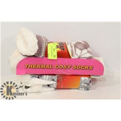 2PK LADIES HEAT WAVE SLIPPER SOCKS