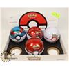 Image 1 : NEW SEALED LOT OF 4 POKÉMON POKE BALLS FILLED W/
