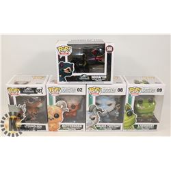 LOT OF 5 FUNKO POP JURASSIC WORLD & MONSTERS