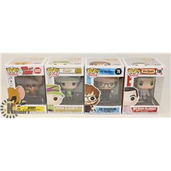 LOT OF 4 FUNKO POP MR. BEAN, ED SHEERAN, QUEEN