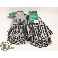6 PAIRS OF HORIZON WINTER GRIP GLOVES