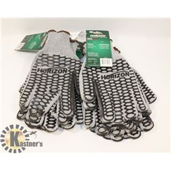 6 PAIRS OF HORIZON WINTER GRIP GLOVES