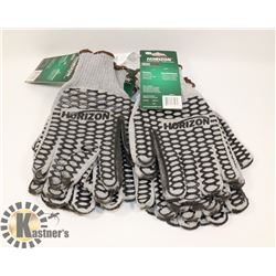 6 PAIRS OF HORIZON WINTER GRIP GLOVES