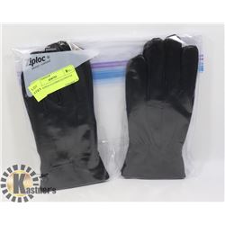 2 PK LADIES LEATHER GLOVES SZ SMALL