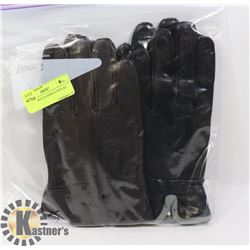 2 PK LADIES LEATHER GLOVES SZ LARGE