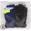 Image 1 : 2 PK LADIES LEATHER GLOVES SZ LARGE
