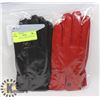 Image 1 : 2 PK LADIES LEATHER GLOVES SZ LARGE