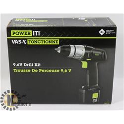 NEW 9.6V CORDLESS DRILL KIT