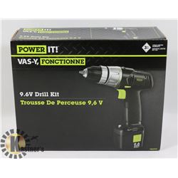 NEW 9.6V CORDLESS DRILL KIT