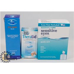 BAG OF EYE SOLUTION AND EYE WASH