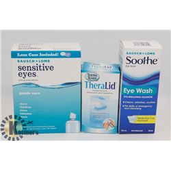 BAG OF EYE SOLUTION AND EYE WASH