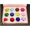 Image 1 : DISPLAY BOX WITH 12 ASSORTED DIAMOND SHAPED