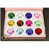 Image 1 : DISPLAY BOX WITH 12 ASSORTED DIAMOND SHAPED