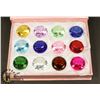 Image 1 : DISPLAY BOX WITH 12 ASSORTED DIAMOND SHAPED