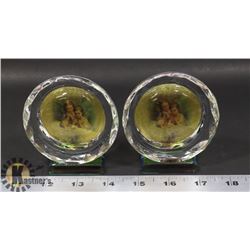 LOT OF TWO CRYSTAL ANGEL CHILDREN DISPLAYS