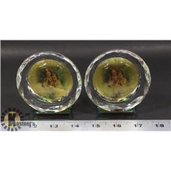 LOT OF TWO CRYSTAL ANGEL CHILDREN DISPLAYS