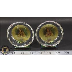 LOT OF TWO CRYSTAL ANGEL CHILDREN DISPLAYS