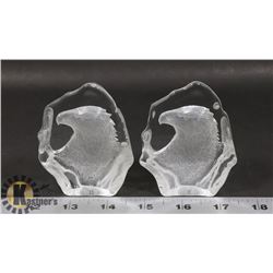 LOT OF TWO CRYSTAL EAGLE DISPLAYS