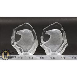 LOT OF TWO CRYSTAL EAGLE DISPLAYS