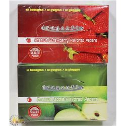 TWO BOXES OF FLAVOURED ROLLING PAPERS