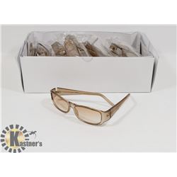 BOX OF YELLOW DESIGNER SUNGLASSES