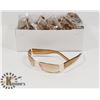 Image 1 : BOX OF DARK YELLOW DESIGNER SUNGLASSES