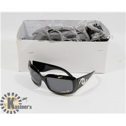 BOX OF BLACK CHANEL STYLE SUNGLASSES