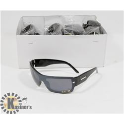 BOX OF BLACK DESIGNER SUNGLASSES