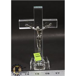 CRYSTAL JESUS ON THE CROSS DISPLAY