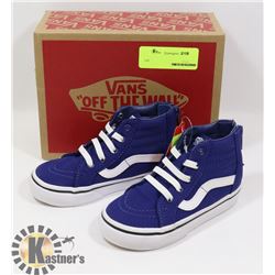VANS "OFF THE WALL" KIDS SIZE 8 SK8 HI ZIP SHOES