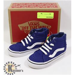 VANS "OFF THE WALL" KIDS SIZE 7 SK8 HI ZIP SHOES