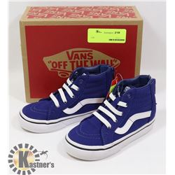 VANS "OFF THE WALL" KIDS SIZE 8 SK8 HI ZIP SHOES