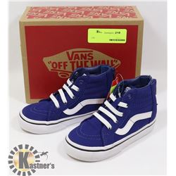 VANS "OFF THE WALL" KIDS SIZE 8 SK8 HI ZIP SHOES