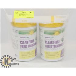 LOT OF 2 RENEW LIFE ORGANIC CLEAR FIBRE POWDER