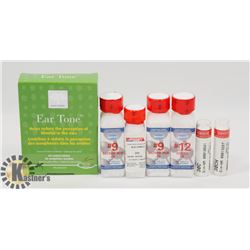 LOT OF ASSORTED VITAMINS INCL NATRUM MUR, SILICEA,