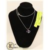 Image 1 : NEW LADIES 3D HEART PENDANT AND NECKLACE SET