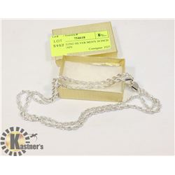 STAMPED 925 MEN'S 30 INCH ROPE CHAIN