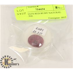 25.5 CARATS RED RUBY GEMSTONE