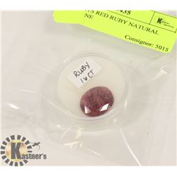 16 CARATS RED RUBY GEMSTONE