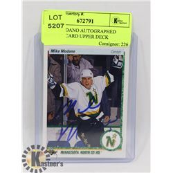 MIKE MODANO AUTOGRAPHED HOCKEY CARD UPPER DECK