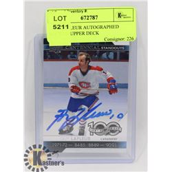 GUY LAFLEUR AUTOGRAPHED HOCKEY UPPER DECK