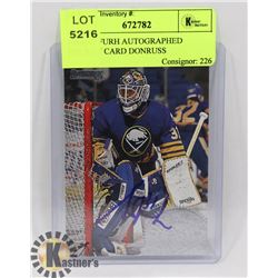 GRANT FURH AUTOGRAPHED HOCKEY CARD DONRUSS