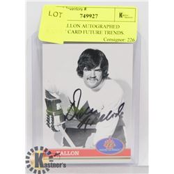 DALE TALLON AUTOGRAPHED HOCKEY CARD FUTURE TRENDS.