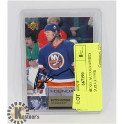 BUTCH GORING  AUTOGRAPHED HOCKEY CARD (UPPER