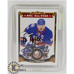 JOHN TAVARES SIGNED CARD "TO TYLER" NEW YORK