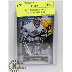 AUTOGRAPHED KELLY HRUDY HOCKEY CARD PARKHURST