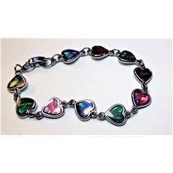 14)  SILVER TONE WITH MULTI COLORED